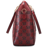 Burgundy | Madalyn Vegan Leather Travel Tote Weekender Bag