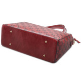 Burgundy | Madalyn Vegan Leather Travel Tote Weekender Bag