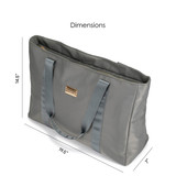 Grey | Nylon Weekender Tote Bag