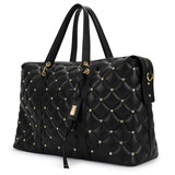 Black | Quilted Weekender Tote Bag