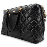 Black | Quilted Weekender Tote Bag