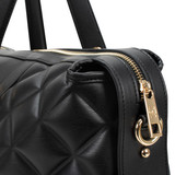 Black | Quilted Weekender Tote Bag