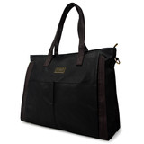 Black | Rose Vegan Leather Travel Tote Weekender Bag