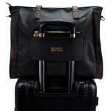 Black | Rose Vegan Leather Travel Tote Weekender Bag