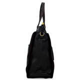 Black | Rose Vegan Leather Travel Tote Weekender Bag