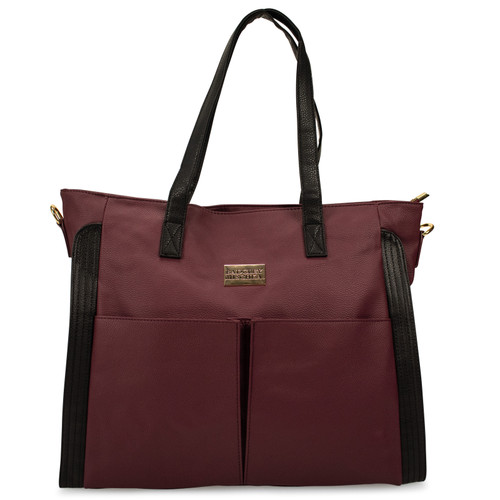 Merlot | Rose Vegan Leather Travel Tote Weekender Bag