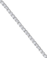 White Gold | 4CTTW Round Cut Diamond Tennis Bracelet Side