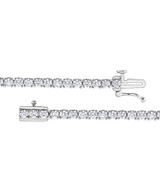 White Gold | 4CTTW Round Cut Diamond Tennis Bracelet Back