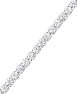 White Gold | 20CTTW Round Cut Diamond Tennis Bracelet Side