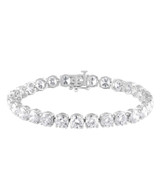 White Gold | 20CTTW Round Cut Diamond Tennis Bracelet Front