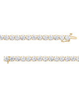 Yellow Gold | 20CTTW Round Cut Diamond Tennis Bracelet Back