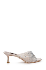 Nude | Brandy Rhinestone-Studded Mules