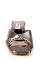Light Bronze | Briella II Metallic Crisscross Strap Block Heel Mules