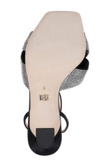 Black | Brinlee Studded Satin Sandal