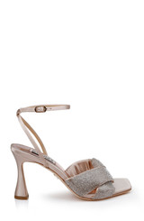 Nude | Brinlee Studded Satin Sandal