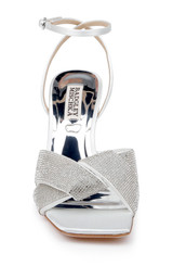 White | Brinlee Studded Satin Sandal