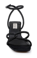 Black | Brisa Low Block Heeled Sandal