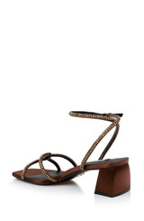 Chocolate | Brisa Low Block Heeled Sandal
