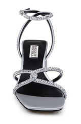 Silver | Brisa Low Block Heeled Sandal