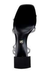 Silver | Brisa Low Block Heeled Sandal