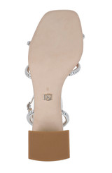 White | Brisa Low Block Heeled Sandal