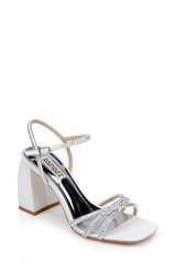 White | Brixley Block Heeled Sandal