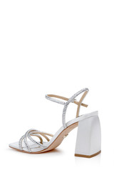 White | Brixley Block Heeled Sandal