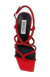 Red | Brooke Strappy Bejeweled Stiletto Sandal
