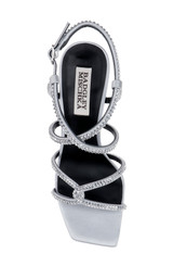 Silver | Brooke Strappy Bejeweled Stiletto Sandal
