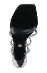 Silver | Brooke Strappy Bejeweled Stiletto Sandal