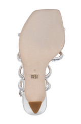 White | Brooke Strappy Bejeweled Stiletto Sandal