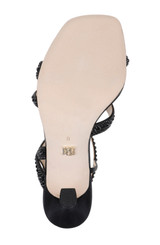 Black | Brynlee Satin Bejeweled Strappy Sandal
