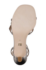 Light Bronze | Brynna Leather Sandals with Heart Buckle