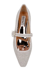 Champagne | Brystol Ballerina Flats with Crystal Buckle