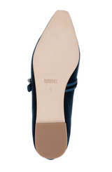 Dark Teal | Brystol Ballerina Flats with Crystal Buckle