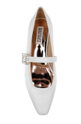 Ivory | Brystol Ballerina Flats with Crystal Buckle