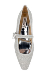 Silver | Brystol Ballerina Flats with Crystal Buckle