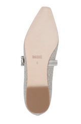 Silver | Brystol Ballerina Flats with Crystal Buckle