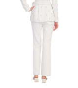 Ivory | Tweed Bootcut Pant Back