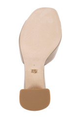 Champagne Leather | Cadence Leather Block Heel Slide Sole