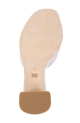 Pink Jacquard | Cadence Leather Block Heel Slide Sole