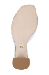 Silver Leather | Cadence Leather Block Heel Slide Sole