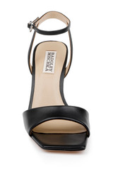 Black | Cady Leather Sandals with Heart-Shaped Buckle