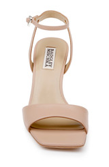 Blushing Nude | Cady Leather Sandals with Heart-Shaped Buckle