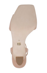 Blushing Nude | Cady Leather Sandals with Heart-Shaped Buckle