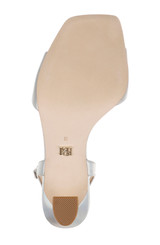 Silver Iridescent | Cady Leather Sandals with Heart-Shaped Buckle Sole