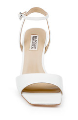 Soft White | Cady Leather Sandals with Heart-Shaped Buckle