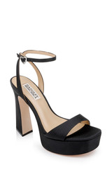 Black | Caia Platform Sandal with Heart-Shaped Buckle
