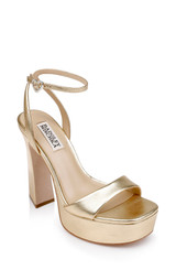 Gold | Caia Platform Sandal with Heart-Shaped Buckle