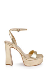 Gold | Caia Platform Sandal with Heart-Shaped Buckle